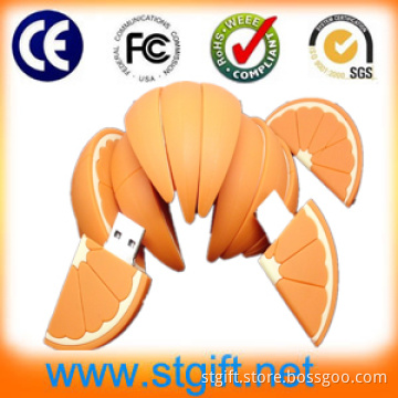 Fruit Gift USB, PVC Promotion USB, Orange USB Memory Stick